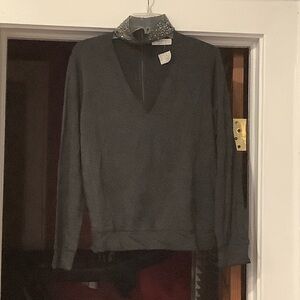 Bailey 44 Charcoal V-Neck Sweater